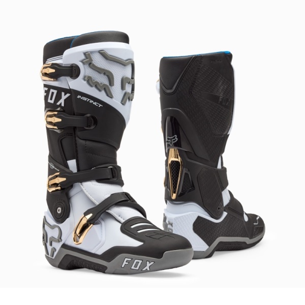 boty Fox Racing Instinct wht/blk/gry 