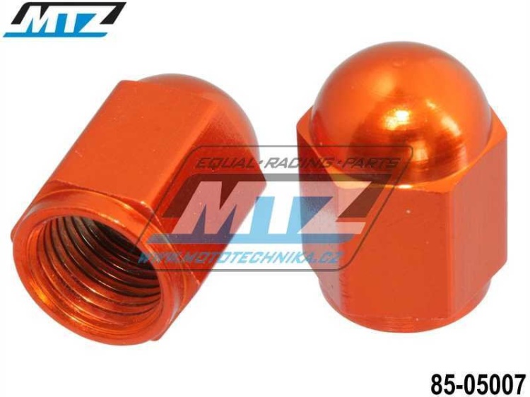 Čepičky ventilku NUT - barva oranžová