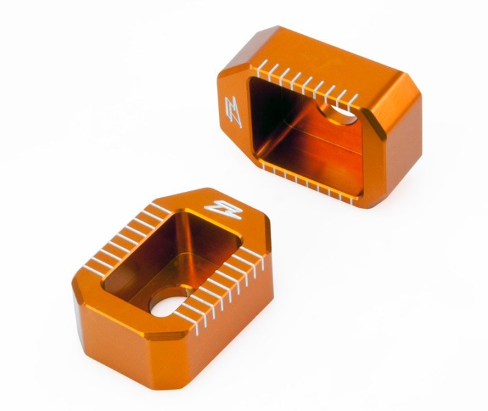 Dorazy osy zadního kola ZETA ZE93-5437 - KTM 65SX / 98-14 - oranžová