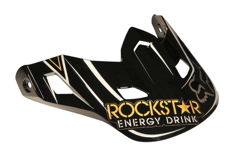 Náhradní kšilt Fox V2 Rockstar Hlmt Visor Black/Gold OS