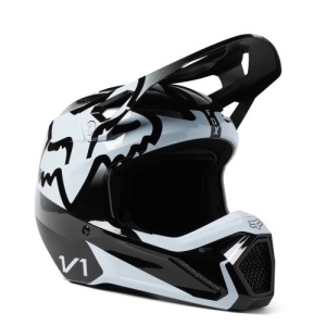 přilba Fox V1 Leed Helmet Dot/Ece Black/White 