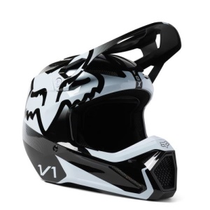 přilba Fox V1 Leed Helmet Dot/Ece Black/White 