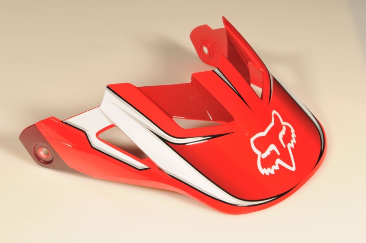 Náhradní kšilt Fox V1 Race Helmet Visor Red M/L