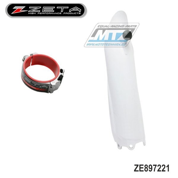 Kryt vidlice + pomocník startu &quot;Launch Control&quot; - ZETA ZE89-7221 - Suzuki RMZ250 / 07-22 + RMZ450 / 08-22 - černý (1strana)