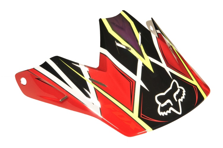 Náhradní kšilt Fox V3 Race Hlmt Visor Red/Black OS