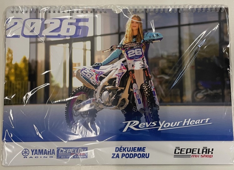kalendář motokrosový YAMAHA ČEPELÁK 2026  nástěnný